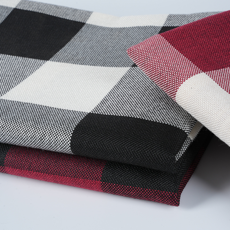 10*10 Plaid polyester hørstof